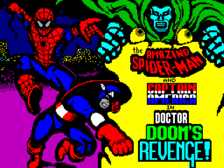 Spiderman title screen for ZX Spectrum